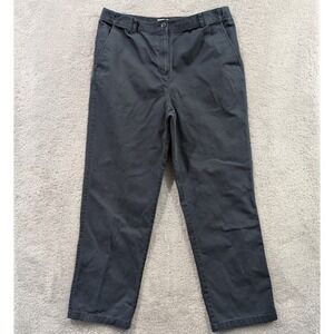 L.L. Bean Classic Fit Pants Straight Leg Navy Blue Womens Size 14 Casual Outdoor